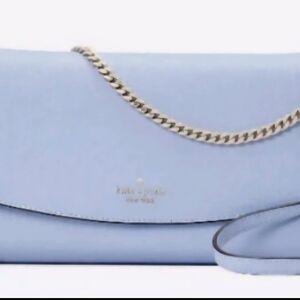 Kate Spade Light Blue Clutch with Chain Strap
